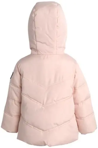 DKNY Infant Toddler Baby Girls' Winter Jacket - Fleece Lined Quilted Bubble Puffer Parka Coat for Girls (Sizes: 12M-4T) - 6