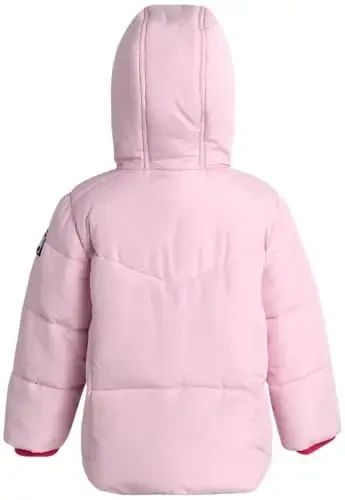 DKNY Infant Toddler Baby Girls' Winter Jacket - Fleece Lined Quilted Bubble Puffer Parka Coat for Girls (Sizes: 12M-4T) - 4