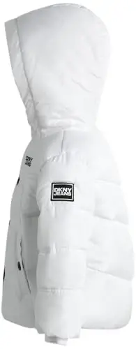 DKNY Infant Toddler Baby Girls' Winter Jacket - Fleece Lined Quilted Bubble Puffer Parka Coat for Girls (Sizes: 12M-4T) - 6