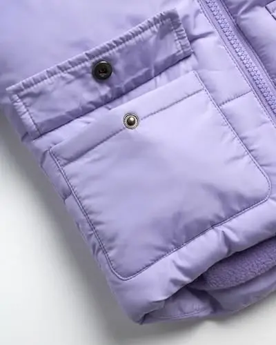 DKNY Infant Toddler Baby Girls' Winter Jacket - Fleece Lined Quilted Bubble Puffer Parka Coat for Girls (Sizes: 12M-4T) - 4