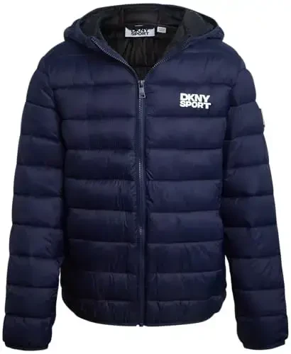 DKNY Boys Jacket – Midweight Insulated Quilted Outerwear Parka Puffer Coat – Water Resistant Boys Winter Hooded Jacket (8-20) - 6