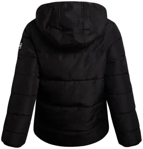 DKNY Boys Puffer Jacket - Zip Up Hooded Reversible Puffer to Plaid Sherpa Winter Jacket - Outerwear Jackets for Boys (8-20) - 3