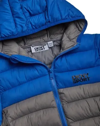 DKNY Boys Winter Jacket, Midweight Puffer Coat, Weather Resistant, Hooded | Insulated Bubble Warmth, Weather Resistant Shell, Cozy Attached Hood and Zip Pockets for Everyday and Cold Weather - DKNY (1)