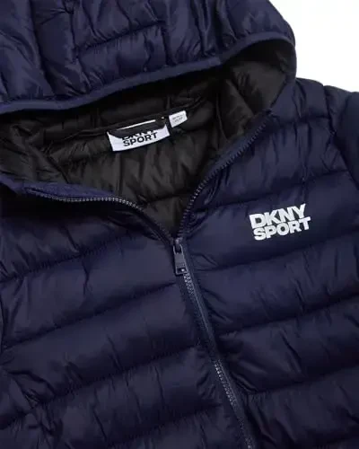DKNY Boys Jacket – Midweight Insulated Quilted Outerwear Parka Puffer Coat – Water Resistant Boys Winter Hooded Jacket (8-20) - MODAZONE (1)