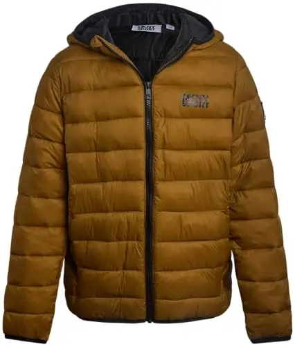 DKNY Boys Puffer Jacket - Midweight Insulated Wind Water Resistant Hooded Puffer Winter Coat - Quilted Winter Jacket for Boys - 6