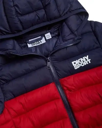 DKNY Boys Puffer Jacket - Midweight Insulated Wind Water Resistant Hooded Puffer Winter Coat - Quilted Winter Jacket for Boys - MODAZONE (1)