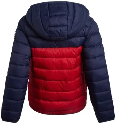 DKNY Boys Puffer Jacket - Midweight Insulated Wind Water Resistant Hooded Puffer Winter Coat - Quilted Winter Jacket for Boys - 4
