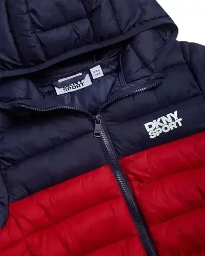 DKNY Boys Jacket – Midweight Insulated Quilted Outerwear Parka Puffer Coat – Water Resistant Boys Winter Hooded Jacket (8-20) - 2