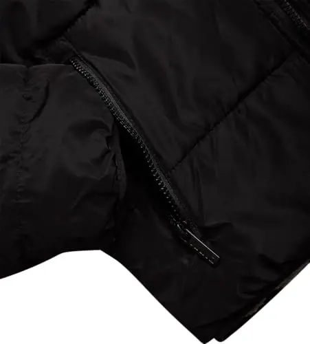 DKNY Boys Puffer Jacket - Reversible Zip Up Kids Winter Coat Sherpa Jacket with Hood - Outerwear Jackets for Boys - 2