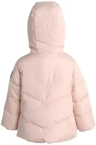 DKNY Infant Toddler Baby Girls' Winter Jacket - Fleece Lined Quilted Bubble Puffer Parka Coat for Girls (Sizes: 12M-4T) - 6