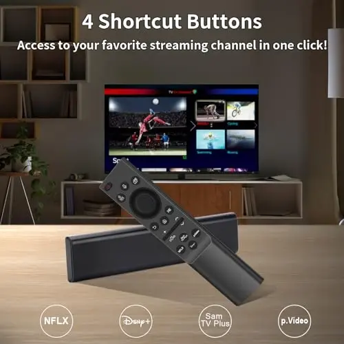 для пульта ДУ Samsung Smart TV, для телевизоров Samsung QLED OLED Smart TV | Функция голосового управления, 4 кнопки быстрого доступа - 5