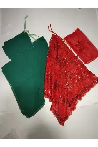 Для Хны Ночи Блестящая Невеста И Тканевый Жених Для Хны Покрытие И Перчатки С Покрытием Для Хны Специальный Набор Фаты-Зеленый - 1