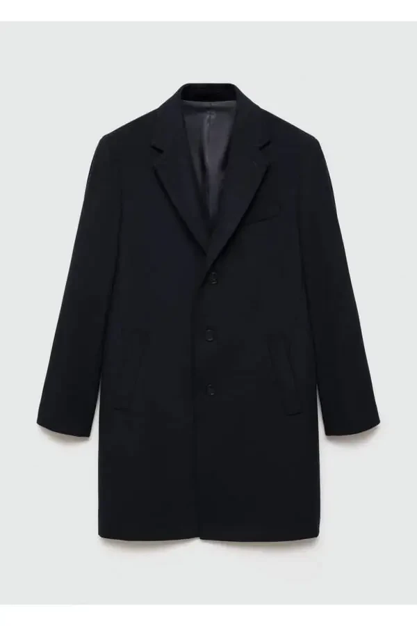 Длинное пальто из переработанной шерсти - 7