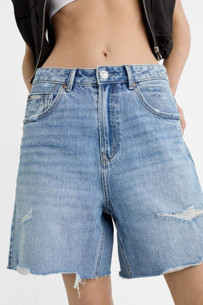 Длинные джинсовые шорты - 4