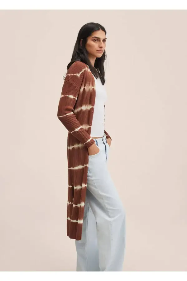 Длинный батик кардиган - 7