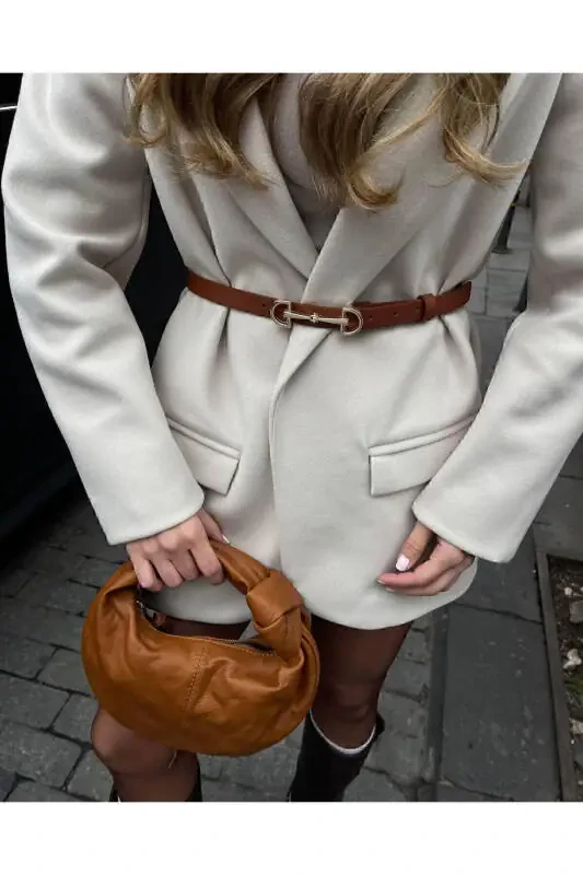 Длинный ремень с двойной пряжкой 2 см Таба - 3