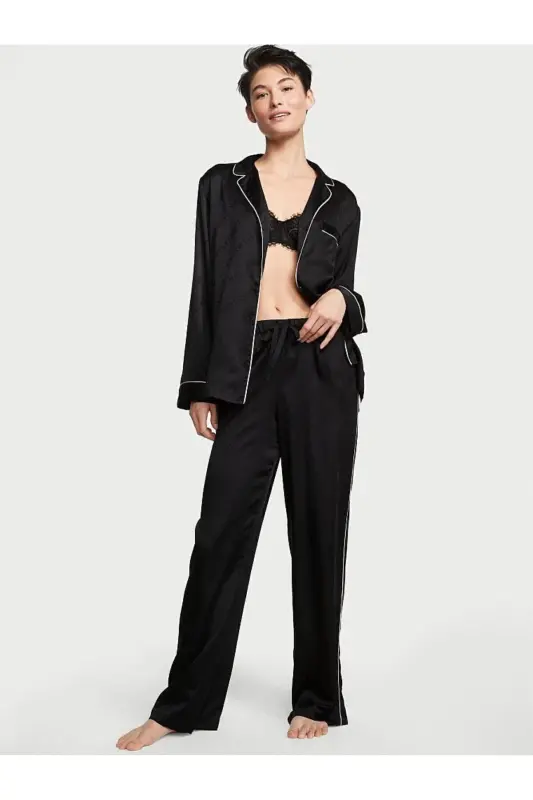 Длинный сатиновый пижамный комплект - VICTORIA'S SECRET