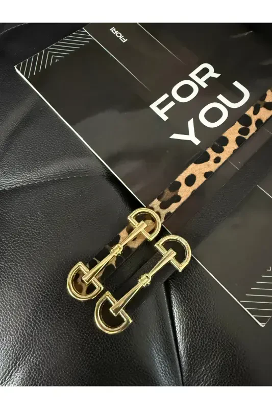 Длинный тонкий женский ремень с золотой пряжкой под леопарда, ремень для куртки, ремень для рубашки, ремень для платья - черный - 3