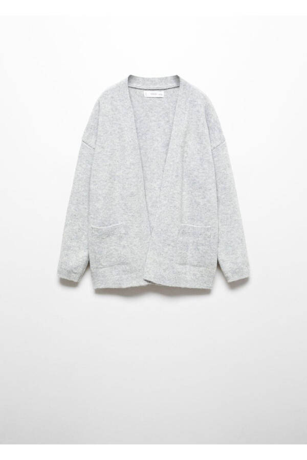 Длинный вязаный кардиган - 1