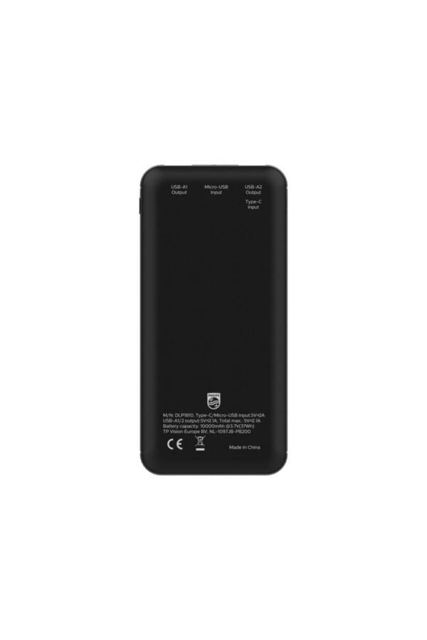 DLP1810NB 10 000 mA soat Power Bank Qora (2 chiqish) - 3