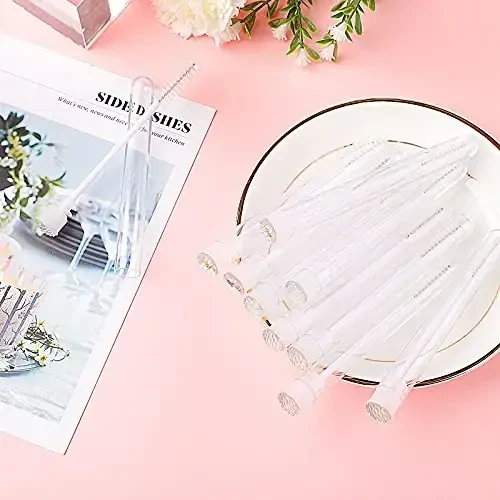 Dming 20pcs Eyelash brush Lash Wand Makeup tool Eyelash Extension supplies Cleaning brush Diamond Mascara scale white - 7