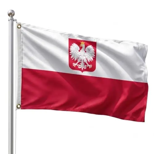 DMSE Poland National Flag, 3ft x 5ft - Fade-Resistant Outdoor & Indoor Flag - Quad-Stitched Fly End & Heavy-Duty Brass Grommets (3ft x 5ft) - 1