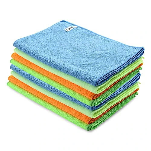 DNA MOTORING TOOLS-00258 Cleaning Towels Car Washing Microfiber Cloth for Auto Detailing Home Kitchen, 12x16 Inch, Yellow, Orange, Blue, Green, Pack of 24 - DNA MOTORING
