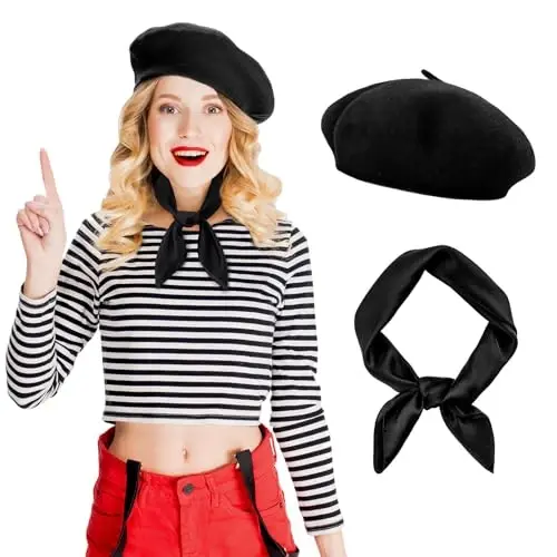DOCILA Beret Hats for Women Fashion Wool French Beret Chic Paris Cabbie Artist/Painter Caps 