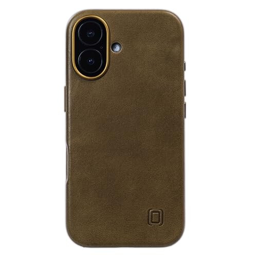 Dockem Genuine Leather Case for iPhone 16, Compatible with MagSafe (MSGL, Light Brown) - 7