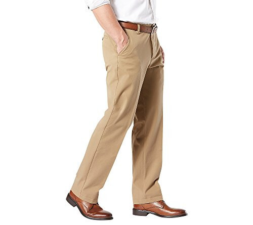 Dockers Erkaklar uchun Klassik Fit Workday Xaki Smart 360 FLEX Shim (Standart va Katta & Baland) - 4