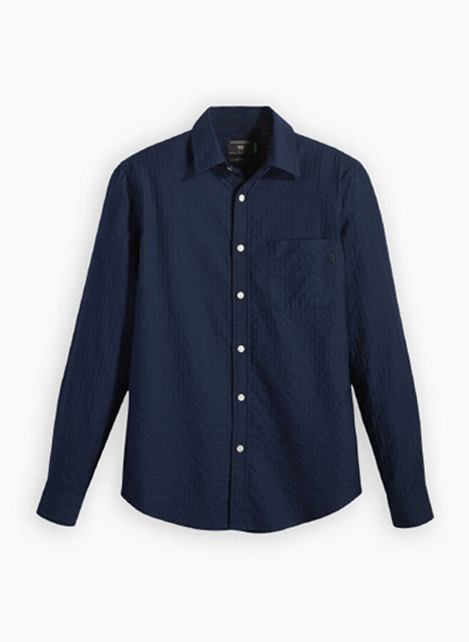 Dockers Slim Fit Collar Shirt Navy Blue Men's Shirt A1114-0096 - 6