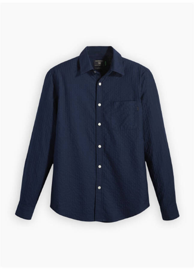 Dockers Slim Fit Collar Shirt Navy Blue Men's Shirt A1114-0096 - 9