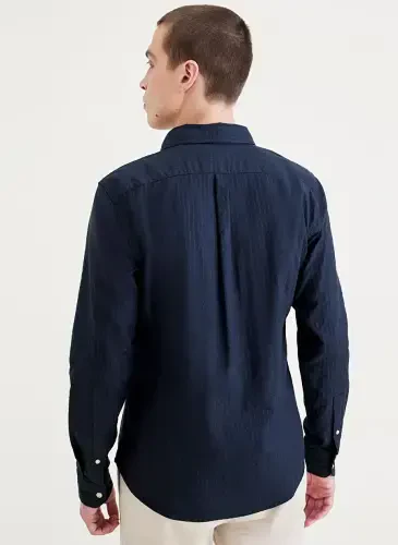 Dockers Slim Fit Gömlek Yaka Lacivert Erkek Gömlek A1114-0096 - Modazone (1)
