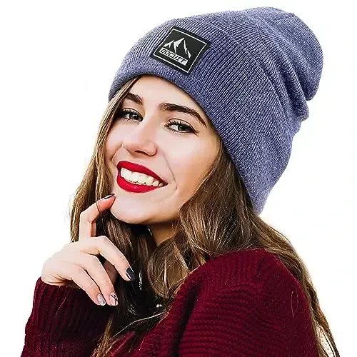 DOCVIT Knit Cuffed Beanie Issiq Qishki Shlyapalar Unisex череп Trikotaj Qalpog'i Erkaklar va Ayollar uchun Moda Chang'i Shlyapasi - 9