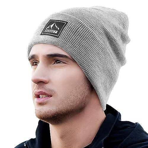 DOCVIT Knit Cuffed Beanie Warm Winter Hats Unisex Skull Knit Cap Fashion Ski Hat for Men and Women - 29