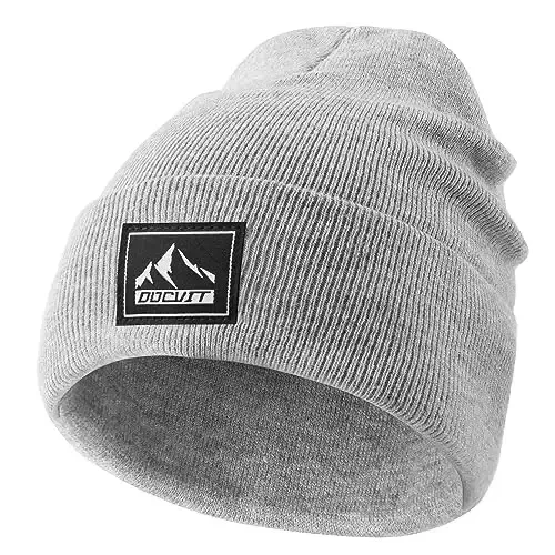 DOCVIT Knit Cuffed Beanie Warm Winter Hats Unisex Skull Knit Cap Fashion Ski Hat for Men and Women - 1