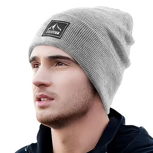 DOCVIT Knit Cuffed Beanie Warm Winter Hats Unisex Skull Knit Cap Fashion Ski Hat for Men and Women - 2