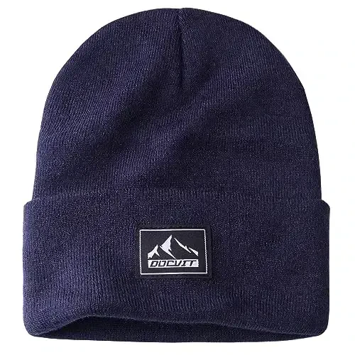 DOCVIT Knit Cuffed Beanie Warm Winter Hats Unisex Skull Knit Cap Fashion Ski Hat for Men and Women - DOCVIT