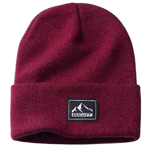 DOCVIT Knit Cuffed Beanie Warm Winter Hats Unisex Skull Knit Cap Fashion Ski Hat for Men and Women 