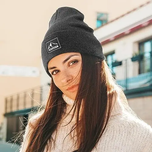 DOCVIT Knit Cuffed Beanie Warm Winter Hats Unisex Skull Knit Cap Fashion Ski Hat for Men and Women - 6