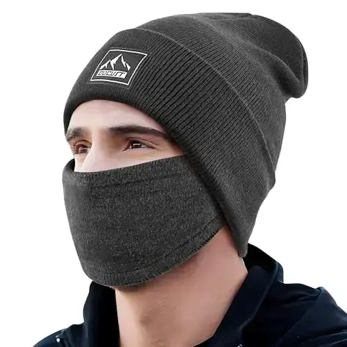 DOCVIT Knit Cuffed Beanie Warm Winter Hats Unisex Skull Knit Cap Fashion Ski Hat for Men and Women - 2