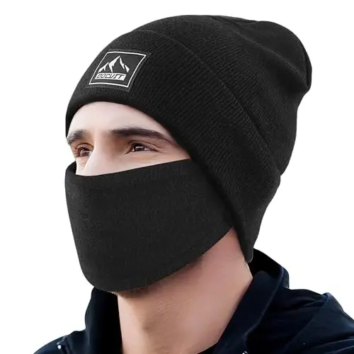 DOCVIT Knit Cuffed Beanie Warm Winter Hats Unisex Skull Knit Cap Fashion Ski Hat for Men and Women - 2