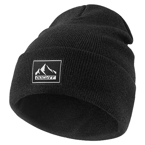 DOCVIT Knit Cuffed Beanie Warm Winter Hats Unisex Skull Knit Cap Fashion Ski Hat for Men and Women - 2