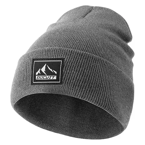 DOCVIT Knit Cuffed Beanie Warm Winter Hats Unisex Skull Knit Cap Fashion Ski Hat for Men and Women - 2