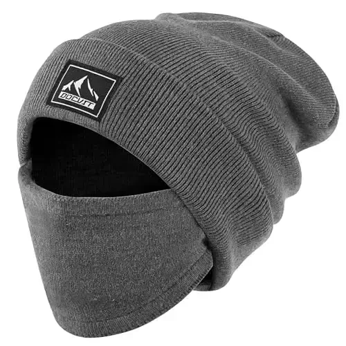 DOCVIT Triko Manshetli Beanie Issiq Qishki Shlyapalar Unisex Bosh Suyagi Triko Shlyapa Erkaklar va Ayollar uchun Moda Ski Shlyapasi 