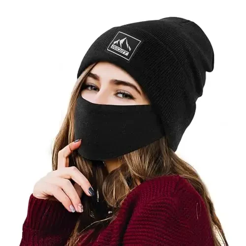 DOCVIT трикотажный Beanie issiq qishki shlyapalar Unisex bosh suyagi трикотажный qalpog'i Moda erkaklar va ayollar uchun chang'i shlyapasi - 3