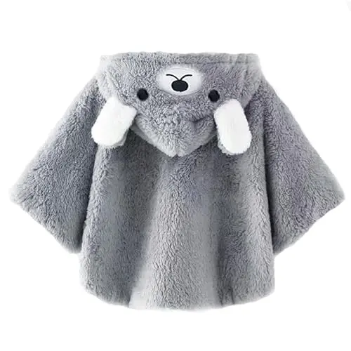 DOESLOOK Baby Girls Cloak Kids Clothes Cotton Hooded Warm Winter Kid Car Seat Coat - DOESLOOK (1)