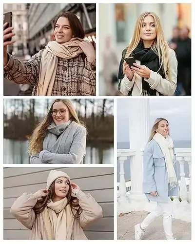 DOFOWORK Scarf for Women - Womens Scarf PasModazoneina Shawls and Wraps for Evening Dresses, Fashion Long Scarves, 78.7