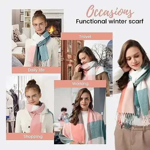 DOFOWORK Scarf for Women - Womens Scarf PasModazoneina Shawls and Wraps for Evening Dresses, Fashion Long Scarves, 78.7