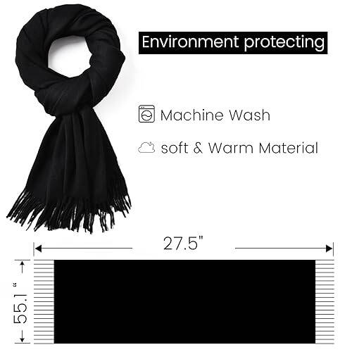 DOFOWORK Scarf for Women - Womens Scarf Pashmina Shawls and Wraps for Evening Dresses, Fashion Long Scarves, 78.7